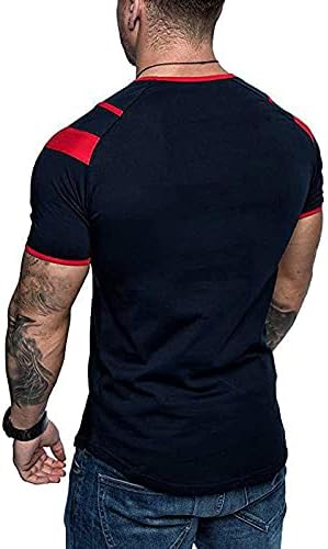 1 גברים של ספורט קצר שרוול טי חולצה פסים אימון חולצות אופנה צווארון עגול חולצה דש מקרית חולצות ל0318