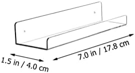 4 חבילה ברור אקריליק צף קיר מדף מדף 7 אינץ תצוגה בלתי נראית מחזיק קיר רכוב משתלת ילדים מדפי ספרים שקוף מתלה אחסון