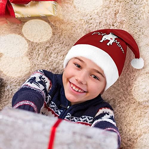 פיטבול אמא חג המולד כובע אישית סנטה כובע מצחיק חג המולד קישוטים