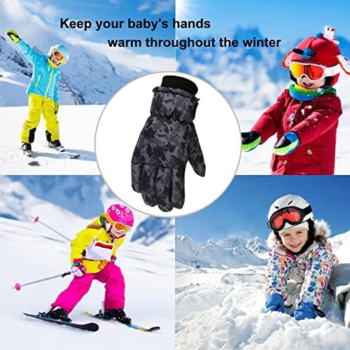 כפפות הסוואה חם החלקה חיצונית סקי בנות חורף גודל מ / ל שלג סנובורד בנים עמיד לרוח ילדים ילדים