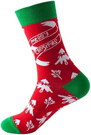 גרבי חג המולד לנשים וגרבי גבר מדפיסים גרביים מתנות כותנה גרביים מצחיקות ארוכות לנשים חידוש צבעוני