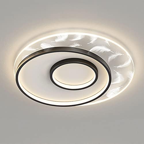 TPOFHS מודרני תאורה תקרת תקרה שחורה LED LED תאורת תקרת אופנה מתקדמת מנורת תקרה נברשת סומק לחדר שינה