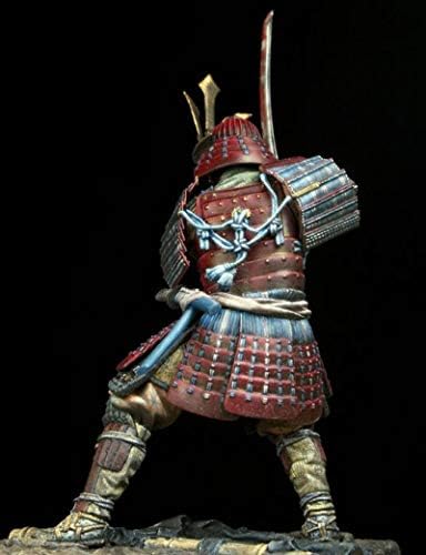 75 ממ 1/24 שרף אופי דגם עתיק יפני סמוראי מפקד למות יצוק דגם ערכת