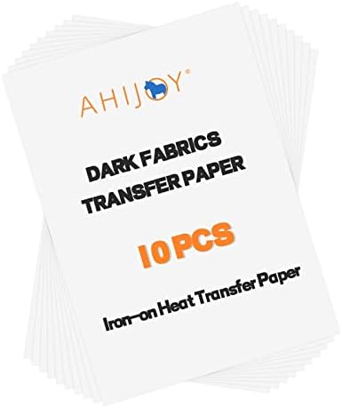 מדפסת אהיג 'וי העברת חום ויניל 10 גיליונות א4 / 8.5 איקס 11 ברזל על העברות נייר לבדים כהים הזרקת