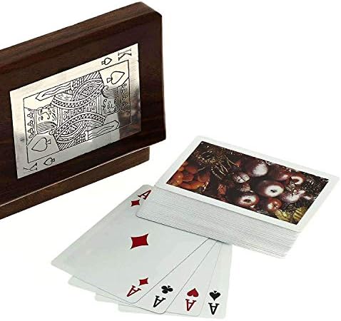 קופסאות עץ של אג'וני לאחסון מחזיק קלפים מלאכה