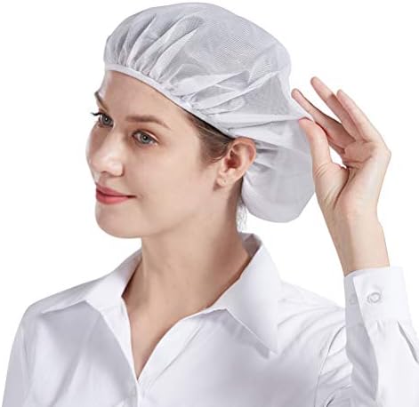Nanxson 3PCs כובעי בופנט, רשתות שיער של שירות מזון, כיסוי ראש שיער לרשת למפעל, מטבח, עובד מחסן