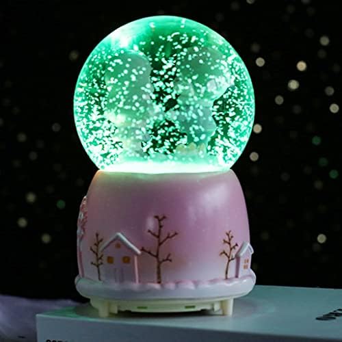 אורות צבע יצירתיים של ASUVUD צפים פתיתי שלג אור ירח לבן זוג זכוכית כדורי בדולר קופסת מוסיקה טנאבאטה