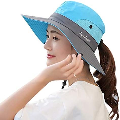 Upf 50+ שוליים רחבים כובע שמש אטום למים הגנת UV דלי כובע בוני לנשים