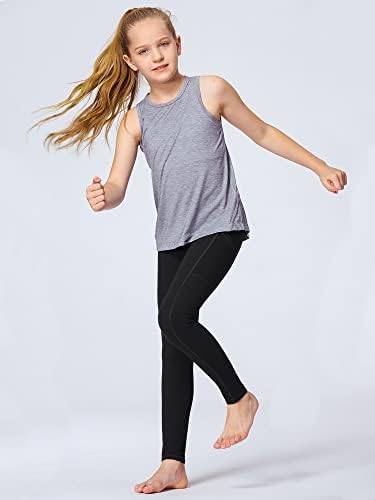 סטל בנות ספורט חותלות ילדים ריקוד ריצה יוגה מכנסיים אימון פעיל ריקוד גרביונים עם כיסים