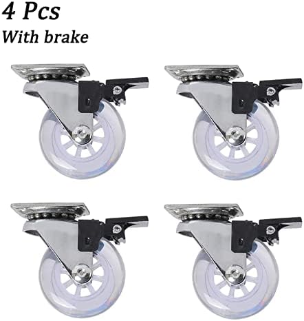 Gruni 2/3 אינץ 'גלגלי גלגלים מסתובבים גלגלים תעשייתיים כבדים עם M8 x 15 ממ גזע הברגה ללא רעש