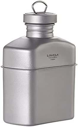 XIXIAN 1100ML בקבוק מים טיטניום בקבוק שתייה אולטרה -קל -קומקום עם שקית הסוואה כלי בישול חיצוניים לתרמילאים