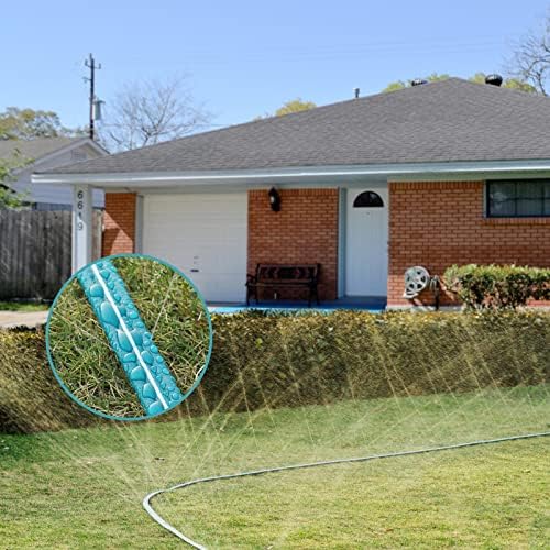 צינור שופך של ליין ממטרת ליין 50 רגל עבור צינור השקיית גן דשא עם קצה חיבור וצינור