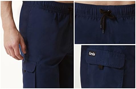 גברים של 11 סנטימטרים בגד ים, מהיר יבש חוף לוח מכנסיים קצרים, רחצה חליפות עם פנימי רשת בטנה וכיסים