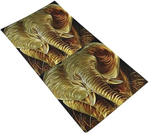 מגבת כביסה של פיל מוזהב 28.7 X13.8 מטליות פנים סיבי סופר -סיבים סופגים מגבות מגבות