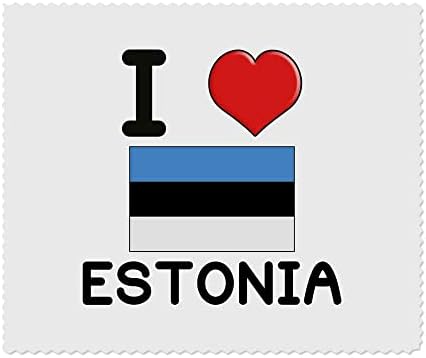 עזידה 2 x 'אני אוהב אסטוניה' עדשה מיקרו -סיבית/כוסות מטליות ניקוי