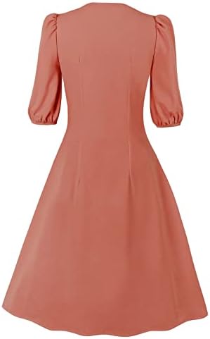 נוקמופו שמלות סקסיות של השנה החדשה לנשים לאופנה בריטית פונה צווארון משובץ הדפס שמלת שרוול קצר-ברך-ברך