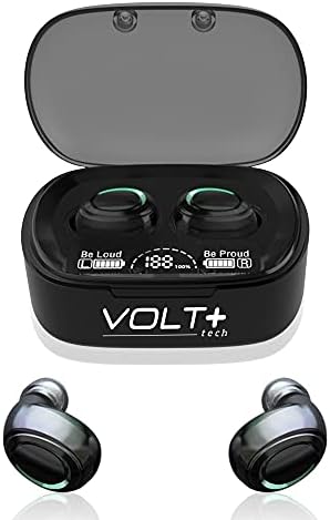 Volt Plus Tech Wireless V5.1 Pro אוזניים תואמות את Tecno Camon 18 Premier IPX3 Bluetooth Touch אטום למים/אטום