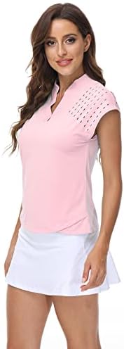 דוטין נשים 2 מארז גולף פולו חולצות קצר שרוול צווארון מהיר יבש טניס ספורט חולצות אימון חולצות