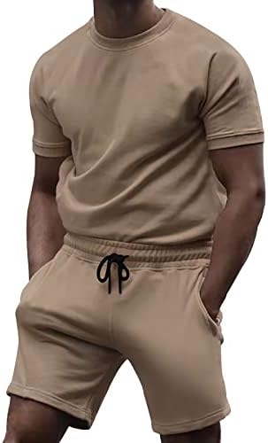 מכנסיים קצרים של מכנסיים קצרים של Ymosrh הגדר בגדי ספורט 2 חלקים תלבושות קיץ תלבושות קיץ מכנסיים מכנסיים
