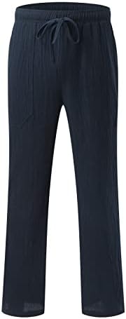 מכנסי פשתן כותנה של פומוד מכנסי יוגה מכנסיים רגועים בכושר קל משקל קל משקל מכנסי הרמון בקיץ חוף ים.