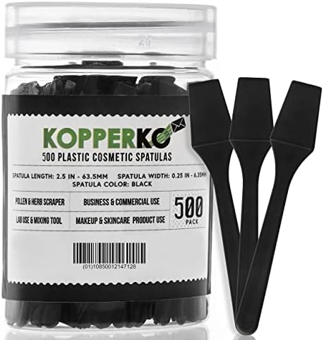 Kopperko 500 חבילה 2.5 אינץ 'מרית קוסמטית - מרית פלסטיק קטנה לקוסמטיקה, קרמים, מלאכה - מרית איפור