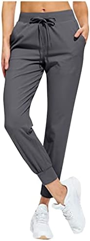 HDZWW SPANDEX SLIM מתאים למכנסיים נשים נושמות קיץ מוצק נושם מכנסיים ארוכים טרקלין ספורט מותניים