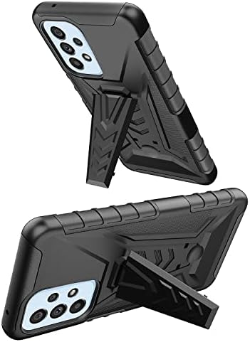 EGELCELL - עבור סמסונג גלקסי A53 5G - מארז טלפון אטום הלם עם נרתיק קליפ חגורה - CV1 שחור