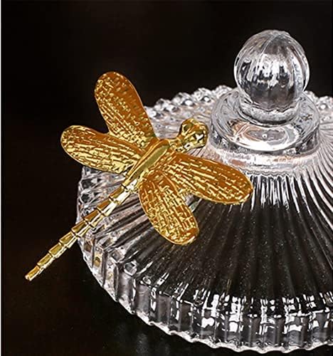 צנצנת צנצנת דן ממתקים מזכוכית צנצנת סלון יצירתי תכשיטים עם תכשיטים מכסה קישוט אחסון ביתי