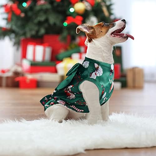 שמלת כלבים לחג המולד לכלבים קטנים, שמלת רתמת כלב חג המולד מחמד סוודר חג מולד אדום, סוודר בגדי