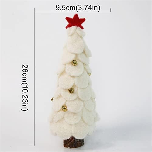 עץ חג המולד של עץ חג המולד עץ חג המולד עם פעמונים אדום דמוי חג המולד עץ חג המולד קישוט שולחני