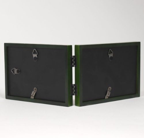 אוסף מסגרות לורנס תלוי גלריית מסגרות עץ אופקיות כפולות, 4 על 6 אינץ ', ירוק