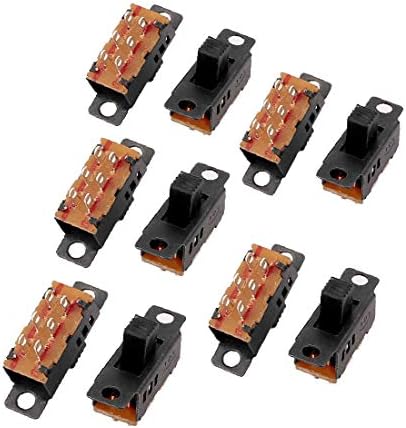 X-DREE 10PCS 3 מיקום 6P DPDT MICRO MINIATURE SLIDE מתג שקופיות מתג תפס מתג THICGLE (10PCS 3 מיקום 6P DPDT מיקרו