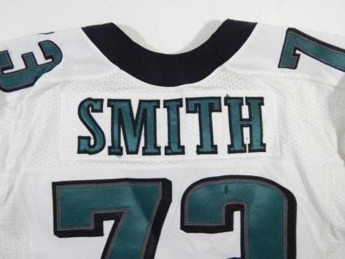 2014 Philadelphia Eagles Wade Smith 73 משחק הונפק ג'רזי לבן 46+4 718 - משחק NFL לא חתום משומש