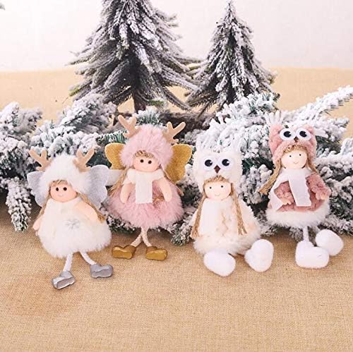 חג המולד מלאכים דקור,4 חבילה חמוד חג המולד עץ תליית קישוטים