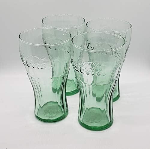 ליבי קלאסי קוקה קולה ירוק זכוכית כוס מתנת סט של 4 משקפיים