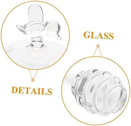 קבילוק 4 סטי זכוכית דבש צנצנת זכוכית מיכל עם מכסה ברור מיכל זכוכית מתקן מטבח דבש אחסון צנצנת