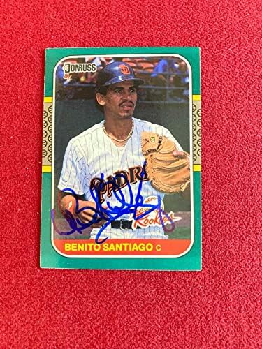 1987, בניטו סנטיאגו, כרטיסי חתימה דונרוס טירון Padres - MLB כרטיסי בייסבול עם חתימות MLB
