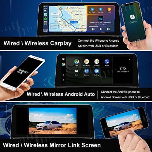 PEMP Android 12 Blue Anti-Tled מסך 1920x720 עבור BMW F20 F30, Snapdragon 662 8Core 6+128GB Carplay Android Auto