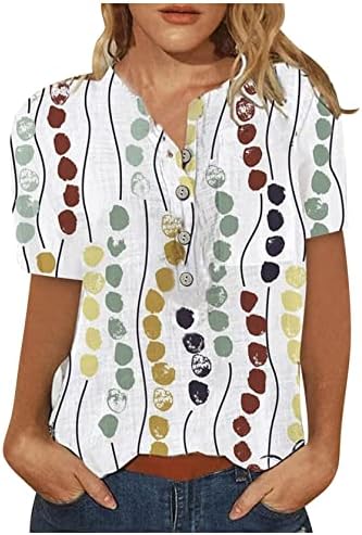 חולצות נשים שרוול קצר שרוול קצר חולצות צוואר צוואר כפתור מעלה רופף מתאים לחולצות טוניקה חולצות עם כיס