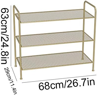 מתלה נעליים לכניסה 3 שכבה מתכת מפלדת מתכת נעל מתלה נעליים רב-פונקציונליות מגדל מגדל מארגן אחסון נעליים