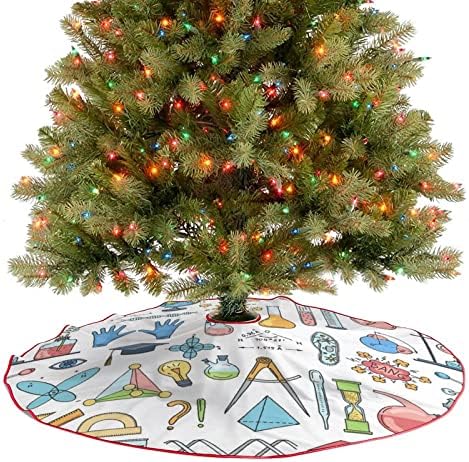 אלמנטים מדעיים או כימיה חצאית עץ חג המולד וינטג 'קישוטי חג המולד קישוטי חג המולד למסיבת השנה החדשה