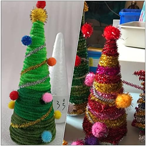 באנגו 3 יחידים חרוטים עץ קצף חג המולד למלאכות DIY, קונוס קצף מלאכה גדול 12 אינץ