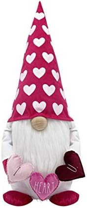 Rae Dunn Valentine Gnome - קישוטים עונתיים של עיצוב חג - פלטה פלאש נורדית סקנדינבי
