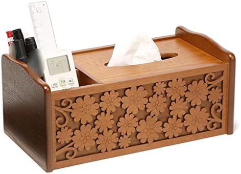 קופסת רקמות מגולפת מעץ, שולחן קפה סלון, קופסת מגירות, קופסת מפיות שולחן עבודה ביתית