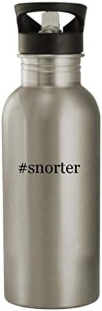 מתנות Knick Knack snorter - 20oz hashtag נירוסטה בקבוק מים חיצוניים, כסף