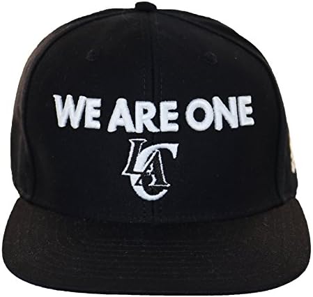 אדידס גברים אנחנו אחד לוס אנג ' לס קליפרס כובע אחד גודל שחור לבן