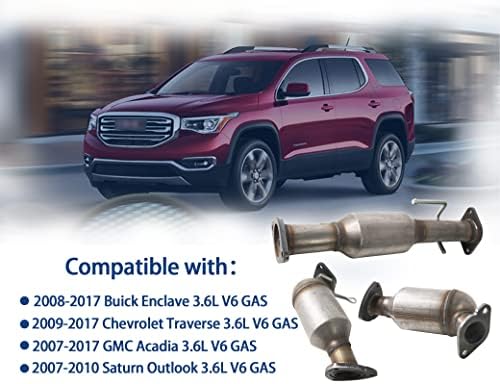 ממיר קטליטי קדמי של Aumzong תואם לשברולט טרברס GMC Acadia Buick Enclave 3.6L V6 החלפת מנוע 16547, 16548, 16574