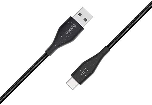 Belkin Dutterk Plus USB C לכבל USB - כבל USB -A W/ רצועת עור - כבל טעינה חזק במיוחד עם בידוד גמיש - תואם W/ iPads,