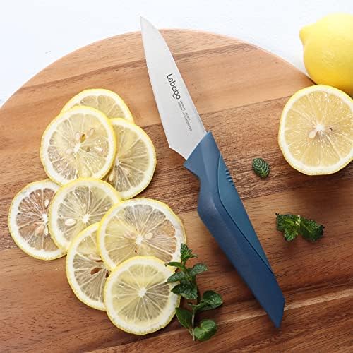 להבאבו קילוף סכין, 4 אינץ פירות סכין חד קטן מטבח סכיני עם ארגונומי ידית, גרמנית נירוסטה קילוף