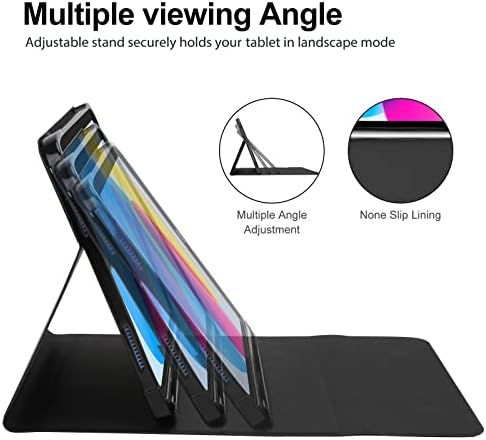 מארז הדור העשירי של Kvago Touch Ipad עם מקלדת, מקלדת דור 10 של iPad, 7 צבעים צבעוניים, משטח מסלול